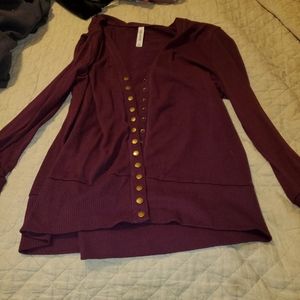 Maroon cardigan xl